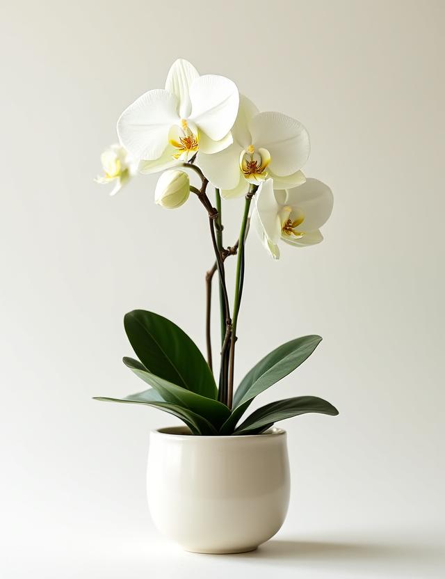 Orquídea Phalaenopsis blanca