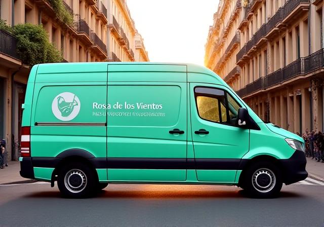 Nuestra furgoneta de reparto floral en Madrid